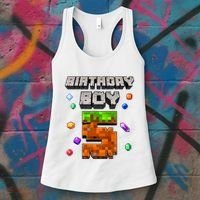 5th Birthday Boy 5 Video Gamer Pixel Number Five Bday Party Women's Tank Top thumb 3