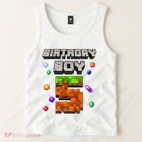 5th Birthday Boy 5 Video Gamer Pixel Number Five Bday Party Tank Top thumb 2