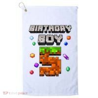 5th Birthday Boy 5 Video Gamer Pixel Number Five Bday Party Golf Towel thumb 0