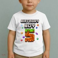 5th Birthday Boy 5 Video Gamer Pixel Number Five Bday Party Toddler T-Shirt thumb 2
