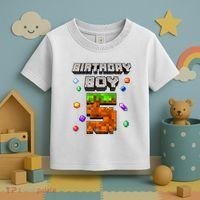 5th Birthday Boy 5 Video Gamer Pixel Number Five Bday Party Toddler T-Shirt thumb 3