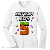 5th Birthday Boy 5 Video Gamer Pixel Number Five Bday Party Women's Long Sleeve Shirt thumb 0