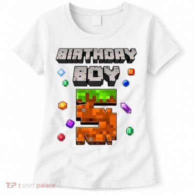 5th Birthday Boy 5 Video Gamer Pixel Number Five Bday Party Women's T-Shirt