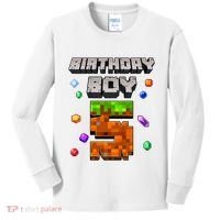 5th Birthday Boy 5 Video Gamer Pixel Number Five Bday Party Kids Long Sleeve Shirt thumb 0