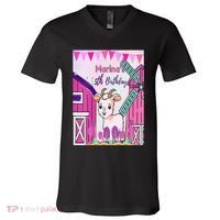 5th Birthday Bash Exploring The Goat Farm Wonderland! V-Neck T-Shirt thumb 0