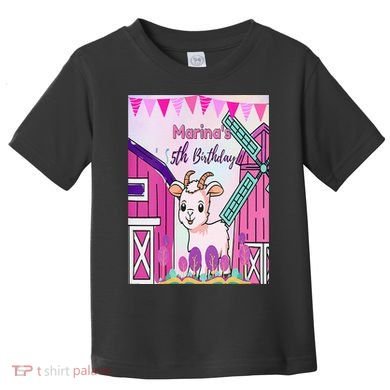 5th Birthday Bash Exploring The Goat Farm Wonderland! Toddler T-Shirt