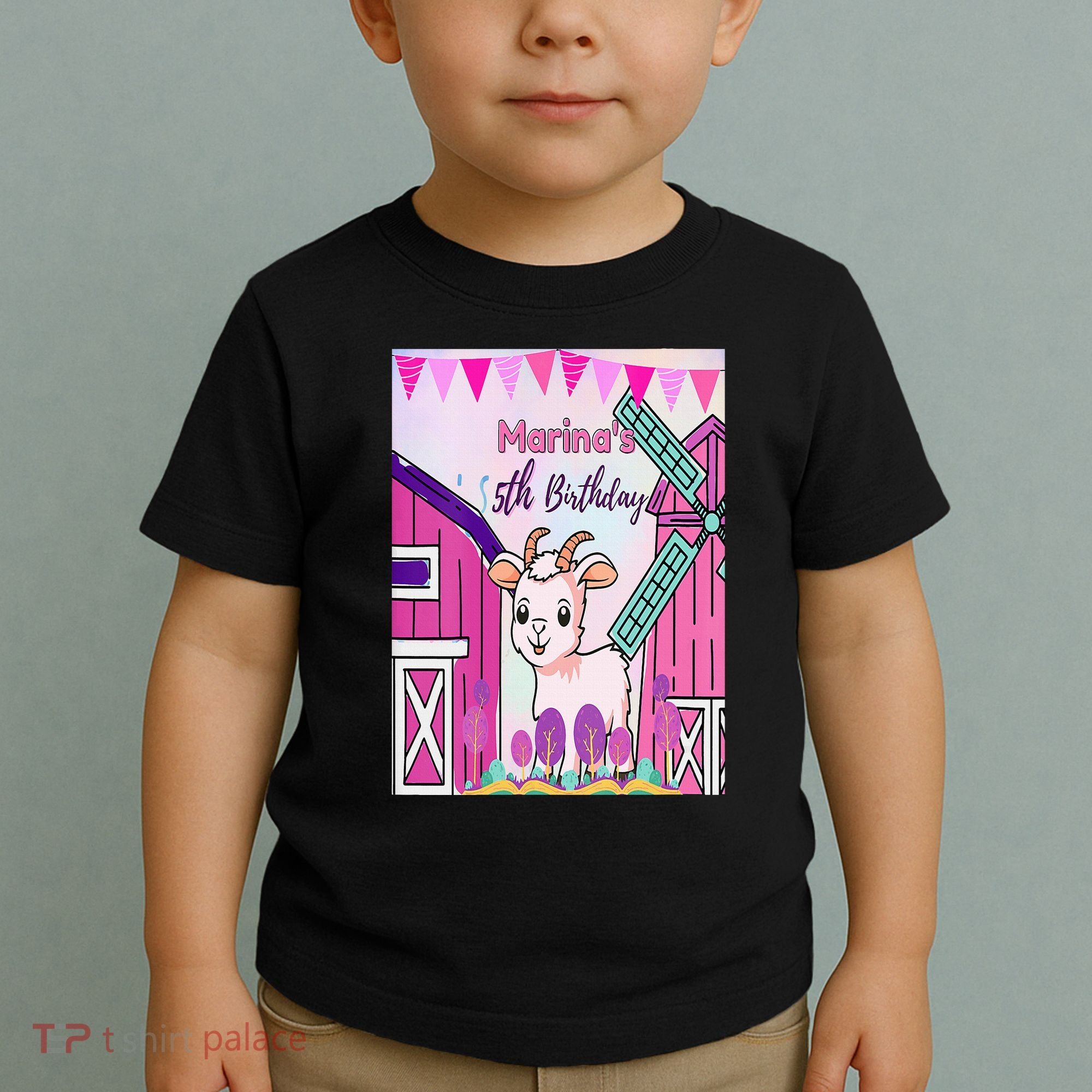 5th Birthday Bash Exploring The Goat Farm Wonderland! Toddler T-Shirt
