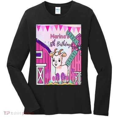 5th Birthday Bash Exploring The Goat Farm Wonderland! Women's Long Sleeve Shirt
