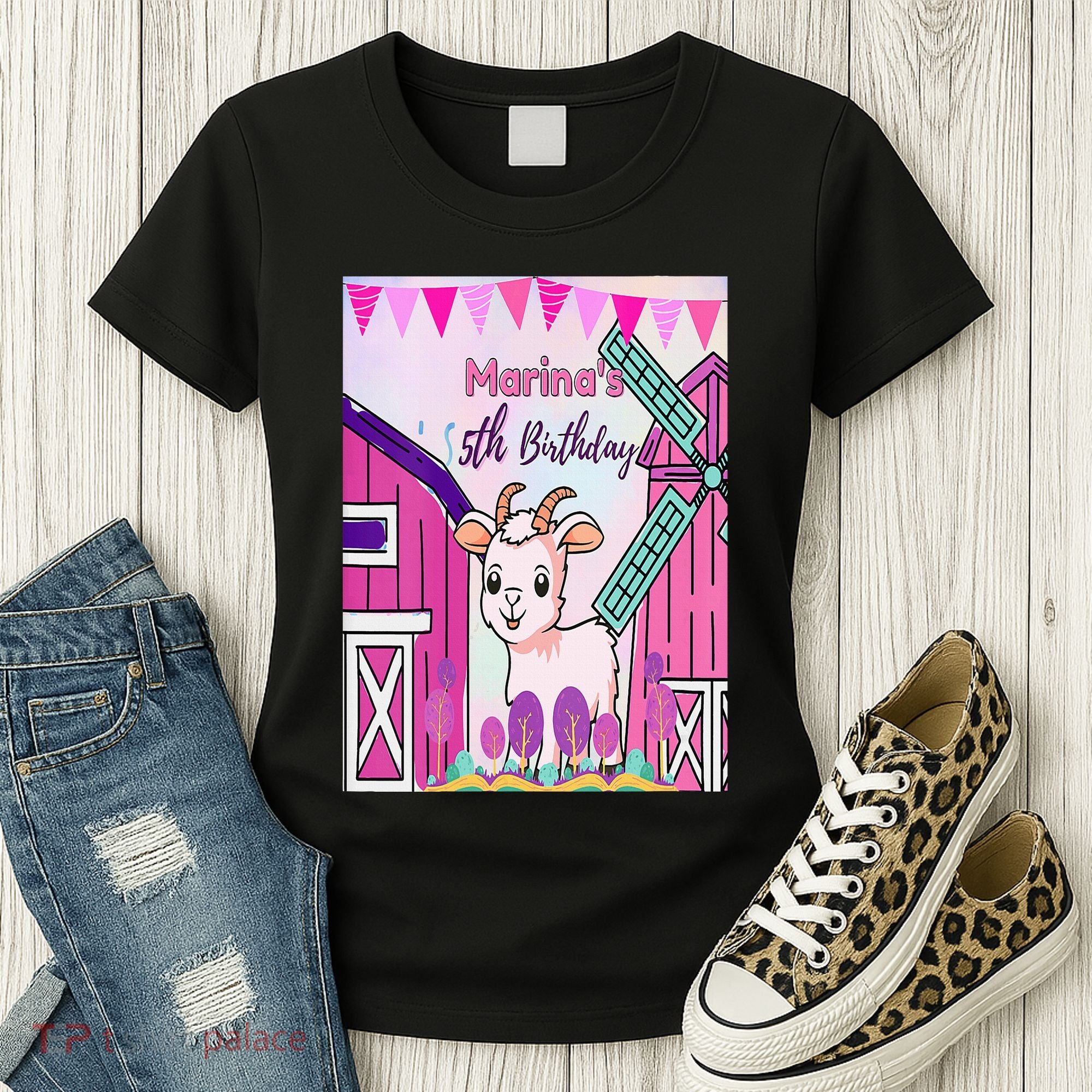 5th Birthday Bash Exploring The Goat Farm Wonderland! Women's T-Shirt