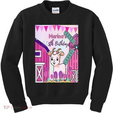 5th Birthday Bash Exploring The Goat Farm Wonderland! Kids Sweatshirt