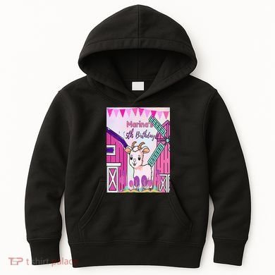 5th Birthday Bash Exploring The Goat Farm Wonderland! Kids Hoodie