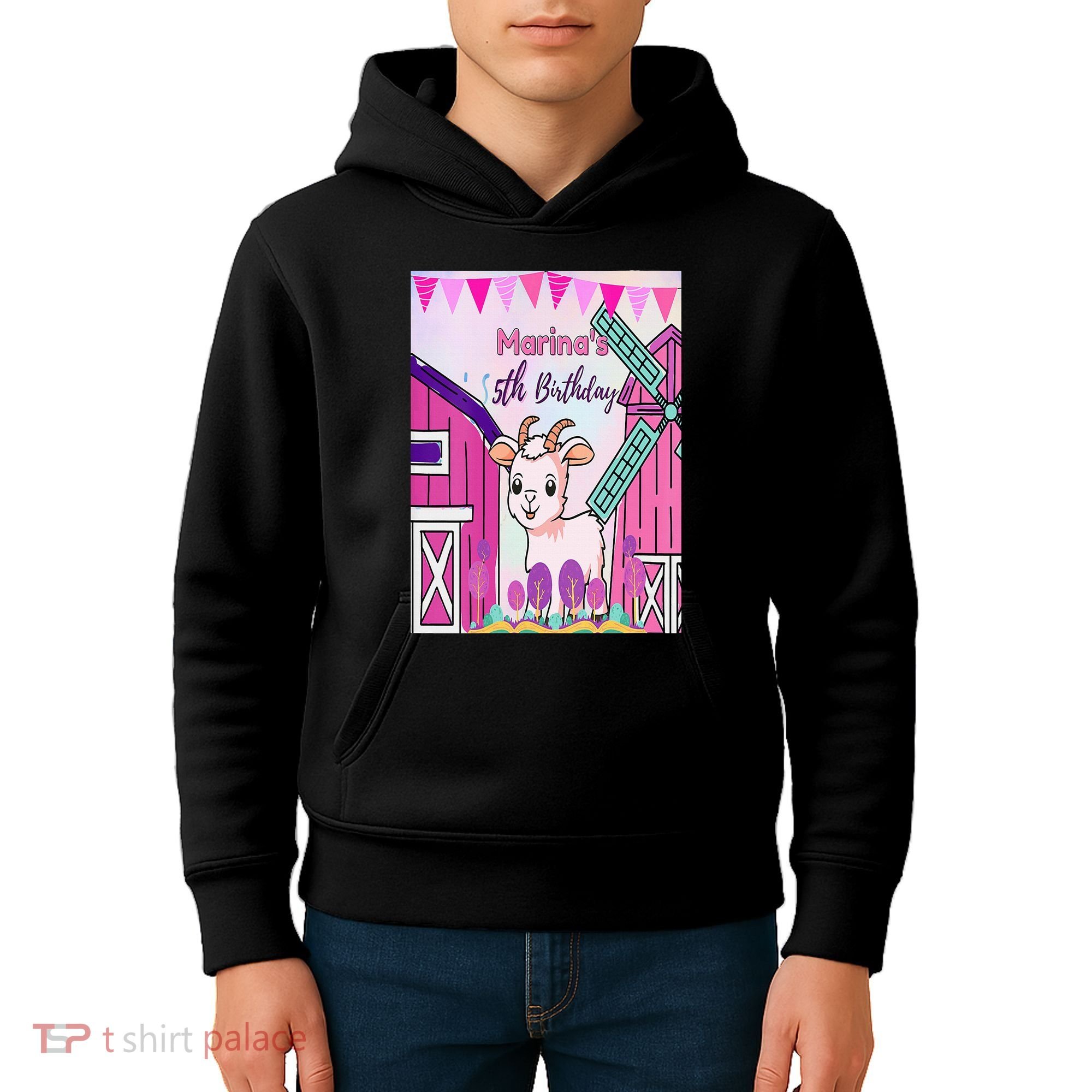 5th Birthday Bash Exploring The Goat Farm Wonderland! Kids Hoodie