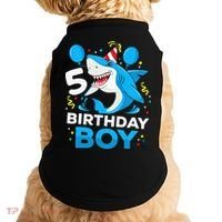 5th Birthday Boy Shark Ocean Theme Party 5 Years Old For Boy Doggie Tank thumb 0