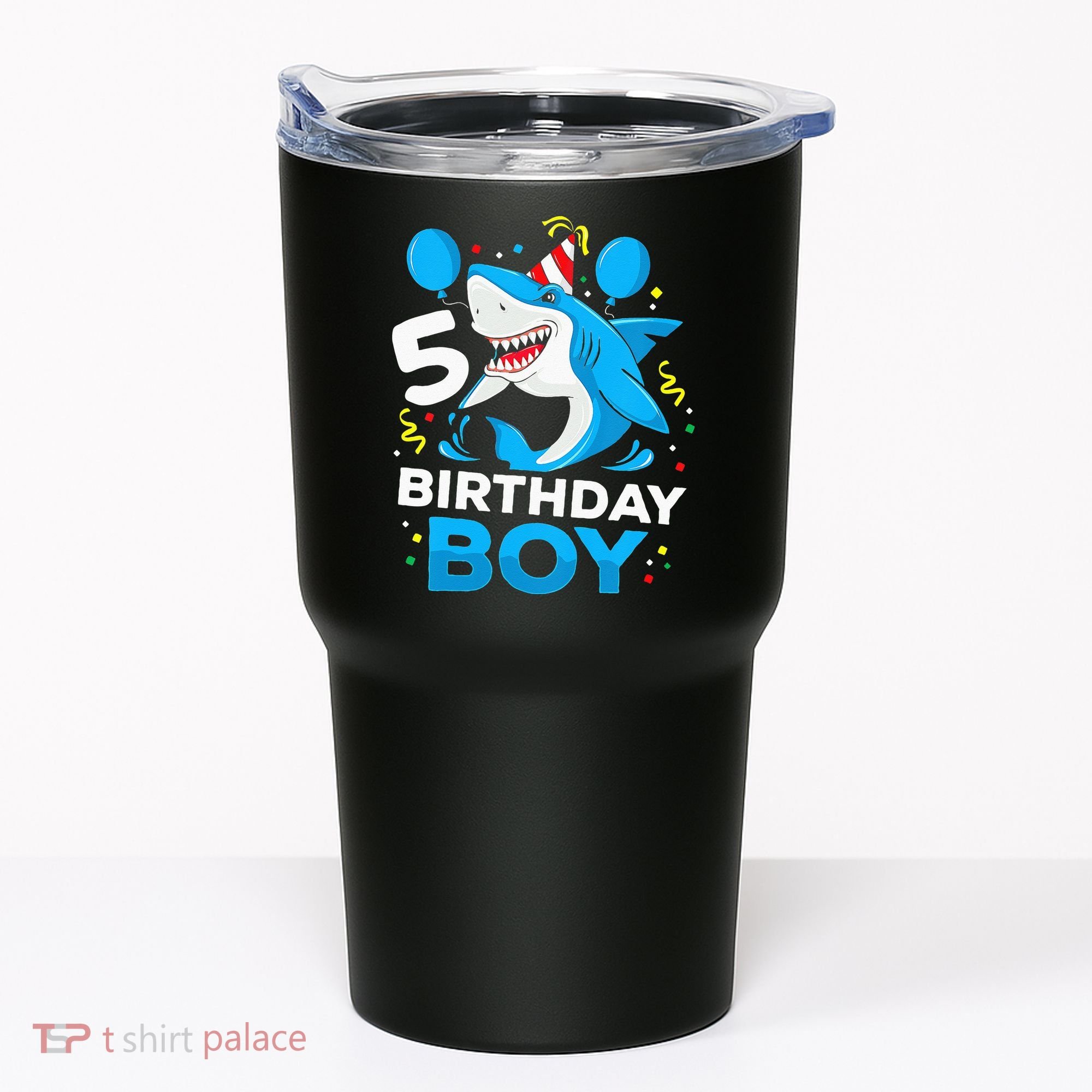 5th Birthday Boy Shark Ocean Theme Party 5 Years Old For Boy Tumbler