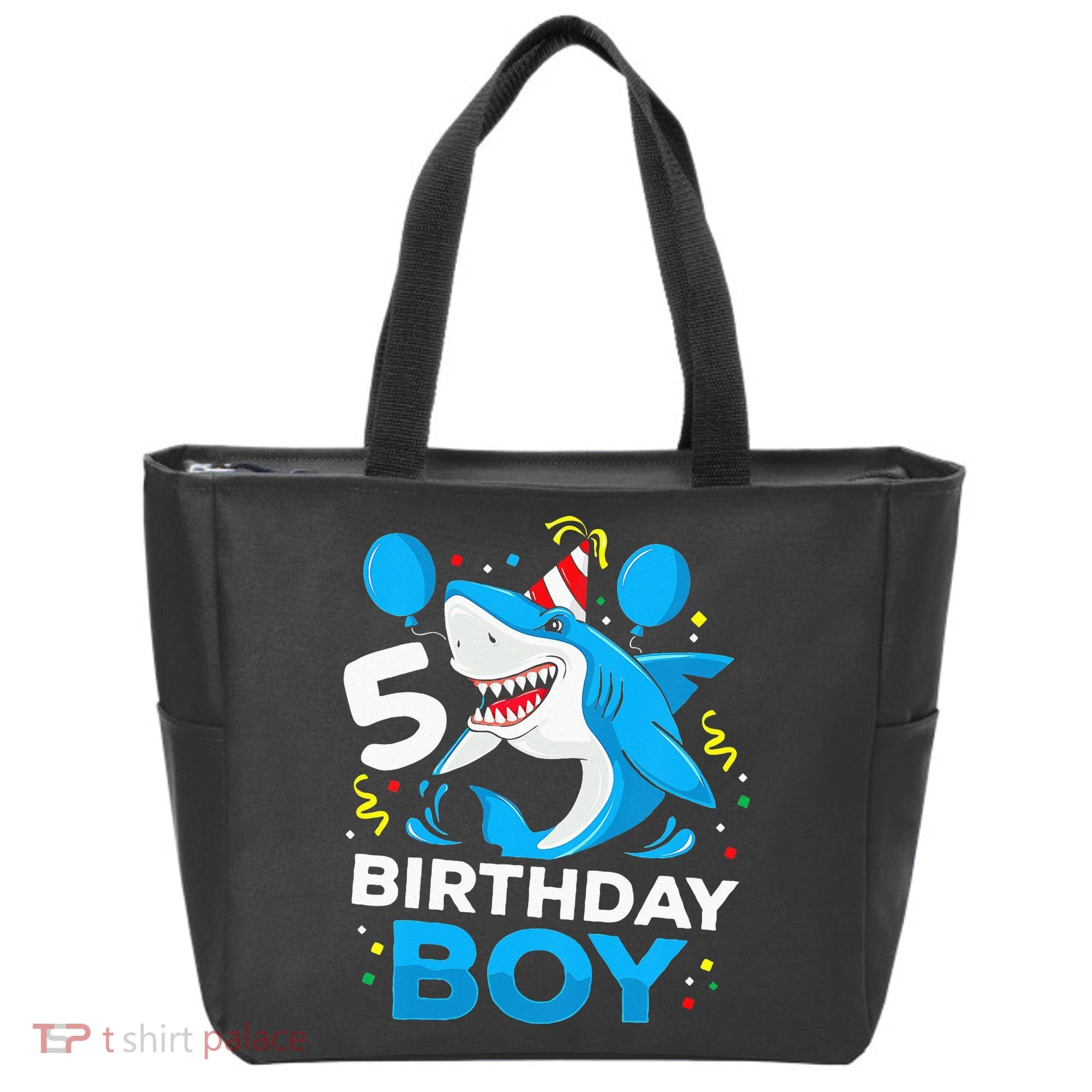 5th Birthday Boy Shark Ocean Theme Party 5 Years Old For Boy Tote Bag