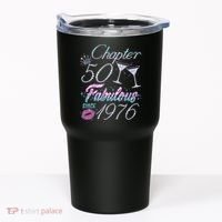 50th Birthday Chapter 50 Fabulous Since 1976 Rhinestones Diamonds Tumbler thumb 0