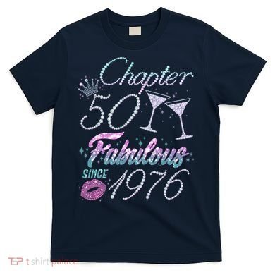 50th Birthday Chapter 50 Fabulous Since 1976 Rhinestones Diamonds T-Shirt