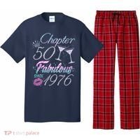 50th Birthday Chapter 50 Fabulous Since 1976 Rhinestones Diamonds Pajama Set thumb 0