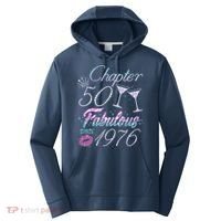 50th Birthday Chapter 50 Fabulous Since 1976 Rhinestones Diamonds Performance Fleece Hoodie thumb 0