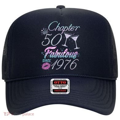 50th Birthday Chapter 50 Fabulous Since 1976 Rhinestones Diamonds Hat