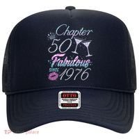 50th Birthday Chapter 50 Fabulous Since 1976 Rhinestones Diamonds Hat thumb 0