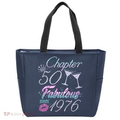 50th Birthday Chapter 50 Fabulous Since 1976 Rhinestones Diamonds Tote Bag