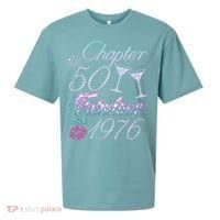 50th Birthday Chapter 50 Fabulous Since 1976 Rhinestones Diamonds Sueded Cloud Jersey T-Shirt thumb 0