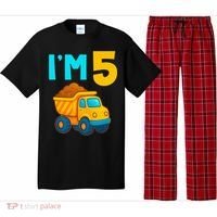 5th Birthday Cartoon Dump Toy Truck Construction I'M 5 Five Pajama Set thumb 0