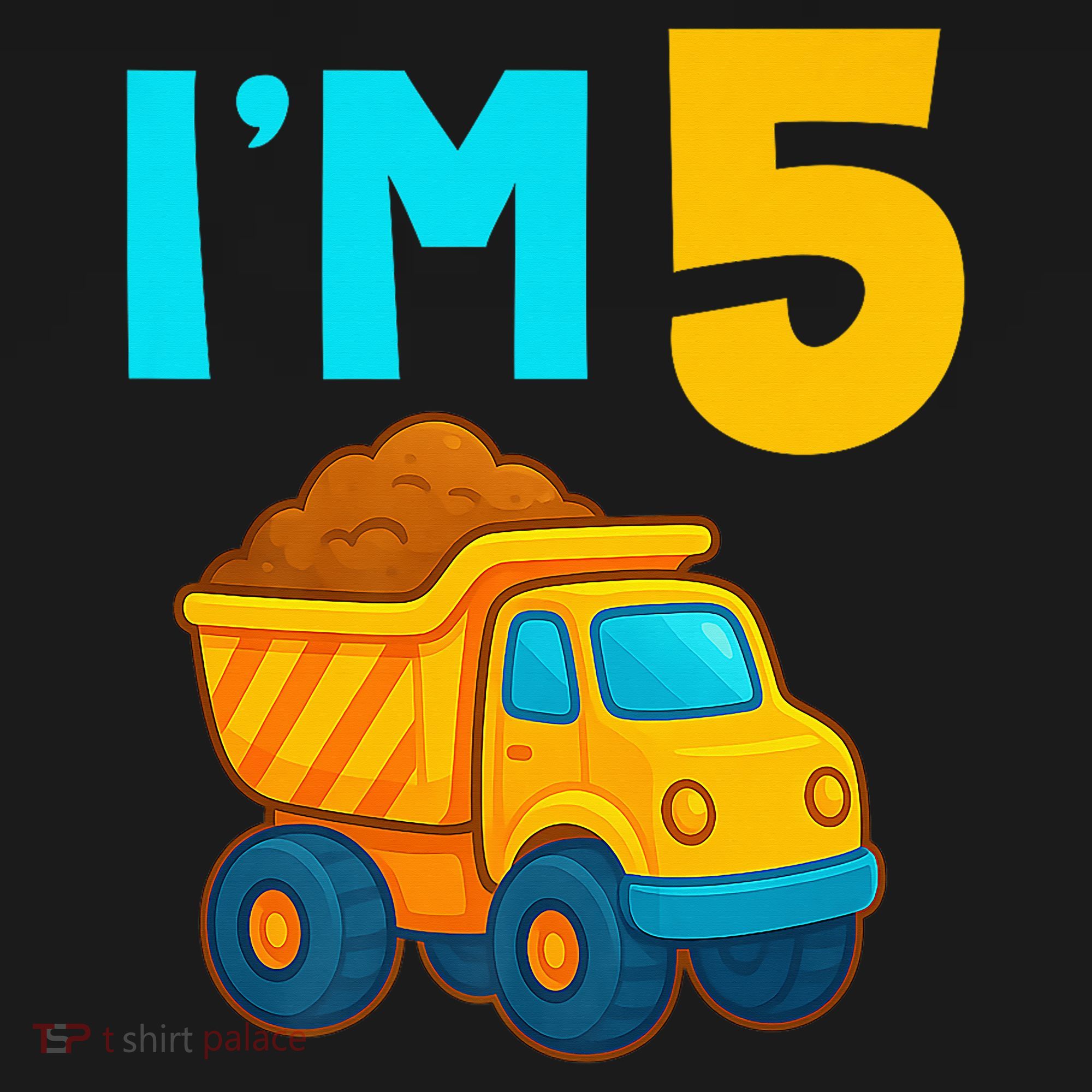 5th Birthday Cartoon Dump Toy Truck Construction I'M 5 Five Women's Tank Top