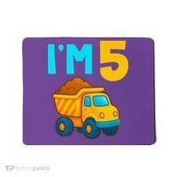 5th Birthday Cartoon Dump Toy Truck Construction I'M 5 Five Mousepad thumb 0