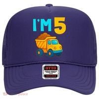 5th Birthday Cartoon Dump Toy Truck Construction I'M 5 Five Hat thumb 0