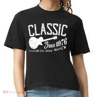 50th Birthday Classic Guitar Since 1976 And Still Rockin Comfort Colors Boxy T-Shirt thumb 0