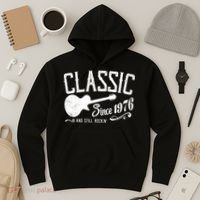 50th Birthday Classic Guitar Since 1976 And Still Rockin Hoodie thumb 3