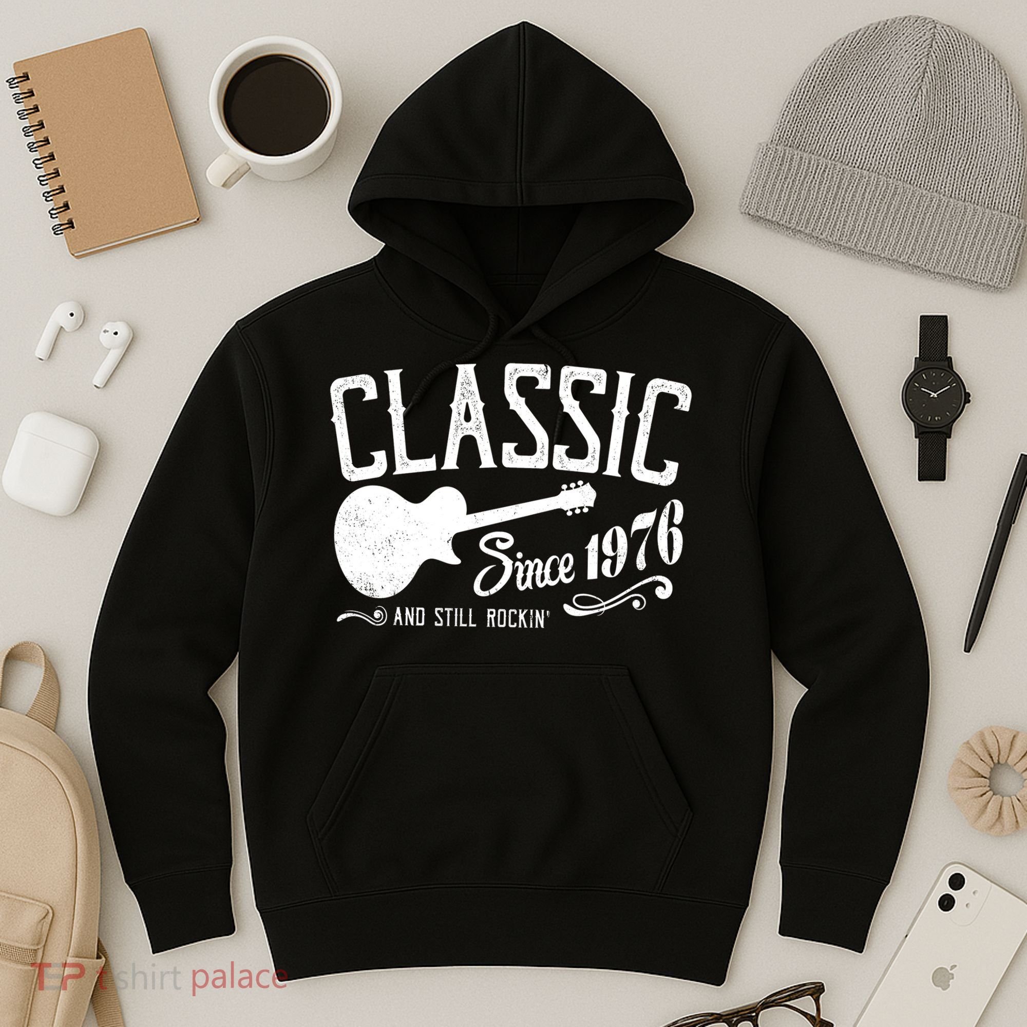 50th Birthday Classic Guitar Since 1976 And Still Rockin Hoodie