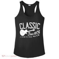 50th Birthday Classic Guitar Since 1976 And Still Rockin Ladies PosiCharge Competitor Racerback Tank thumb 0