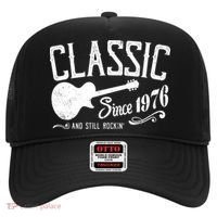 50th Birthday Classic Guitar Since 1976 And Still Rockin Hat thumb 0