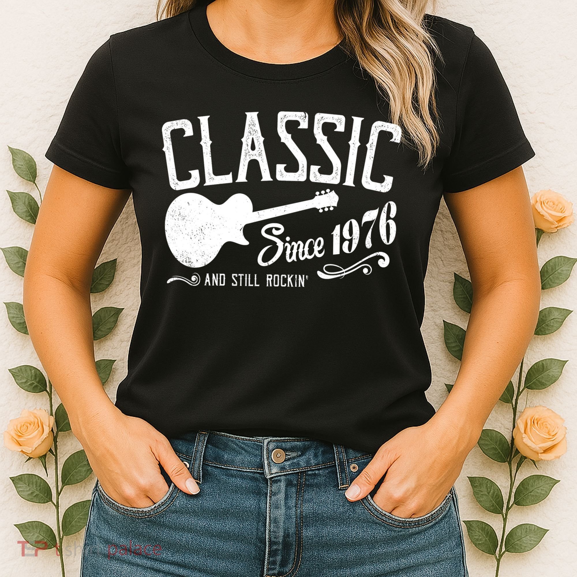 50th Birthday Classic Guitar Since 1976 And Still Rockin Women's T-Shirt