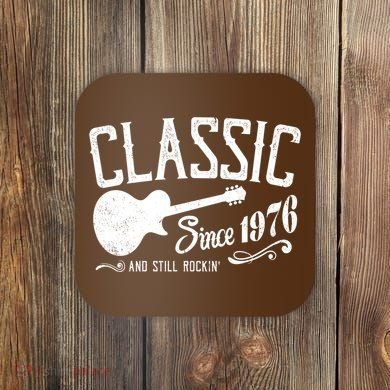 50th Birthday Classic Guitar Since 1976 And Still Rockin Coaster