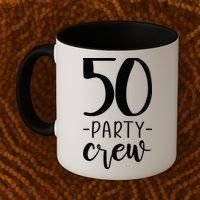 50th Birthday Crew 50 Party Group Friends Coffee Mug thumb 2