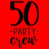 50th Birthday Crew 50 Party Group Friends Santa Hat thumb 1