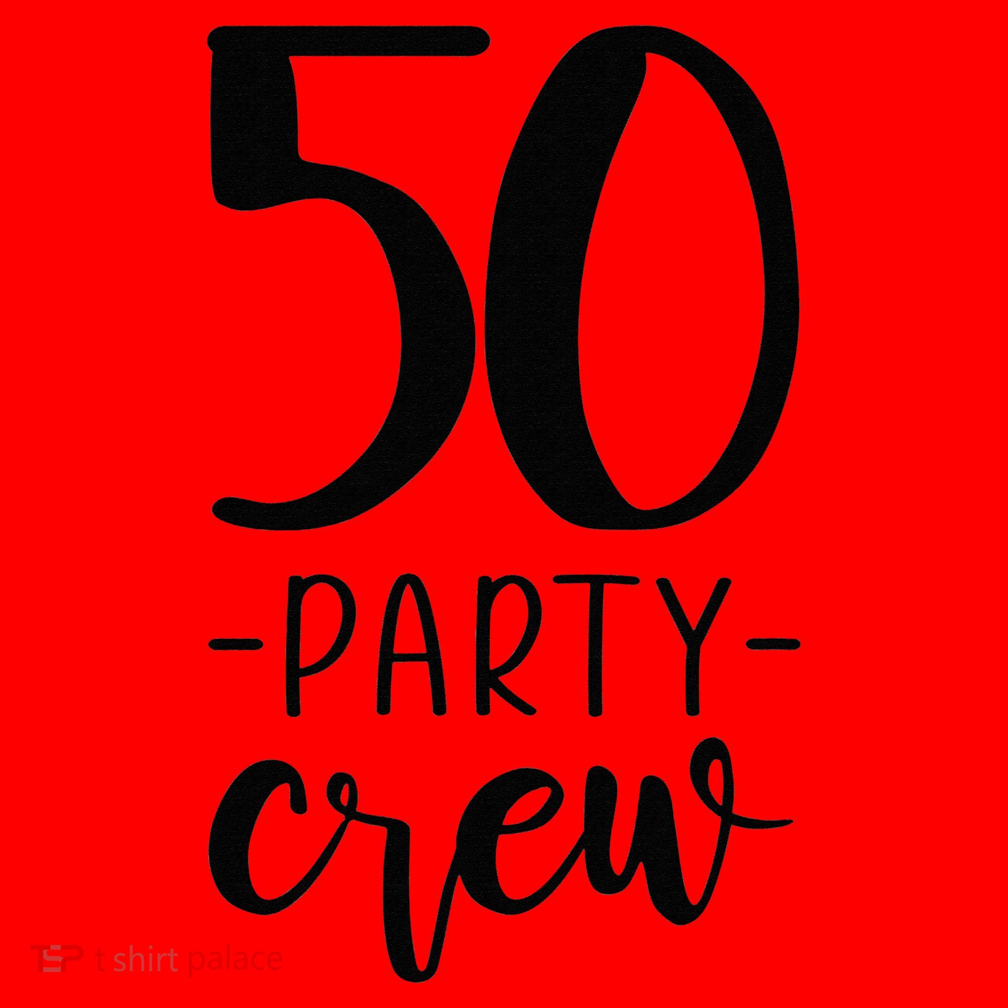 50th Birthday Crew 50 Party Group Friends Santa Hat