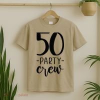 50th Birthday Crew 50 Party Group Friends T-Shirt thumb 2