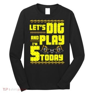 5th Birthday Construction Long Sleeve Shirt
