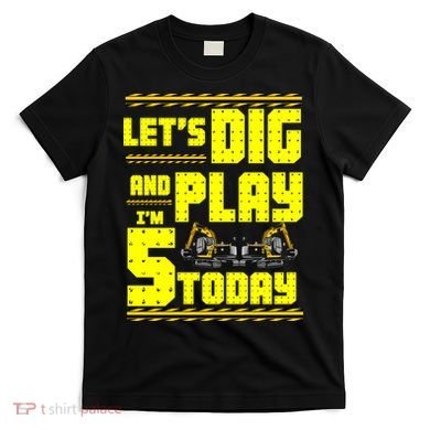 5th Birthday Construction T-Shirt