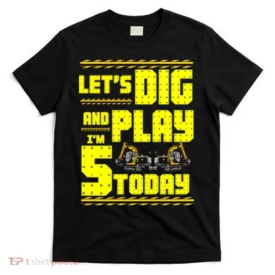 5th Birthday Construction T-Shirt