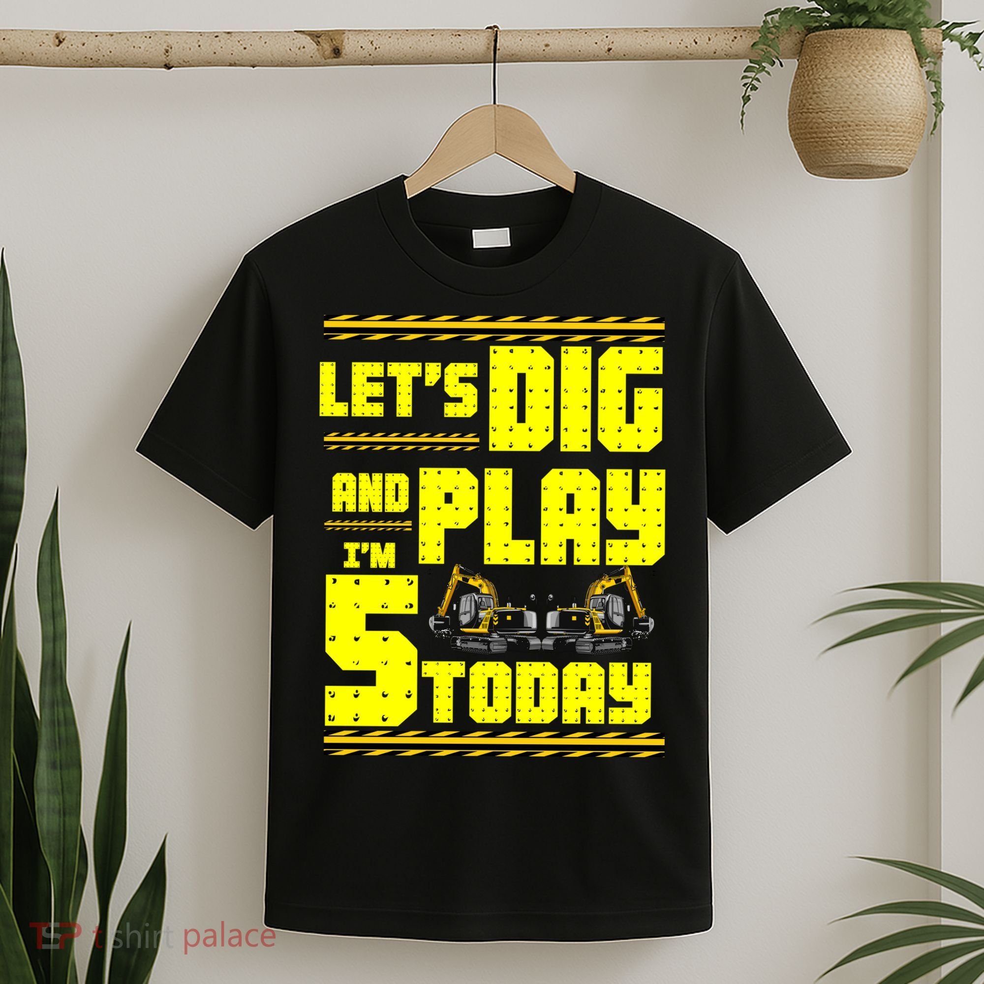5th Birthday Construction T-Shirt