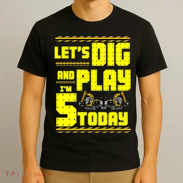 5th Birthday Construction T-Shirt