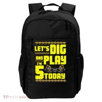 5th Birthday Construction Backpack