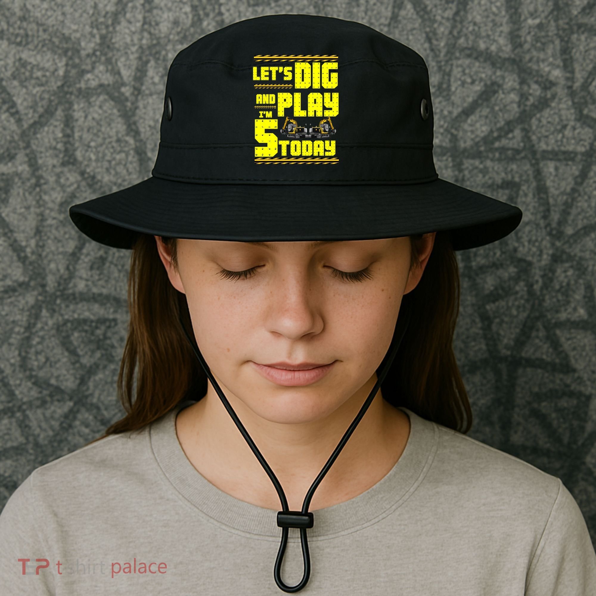 5th Birthday Construction Bucket Hat