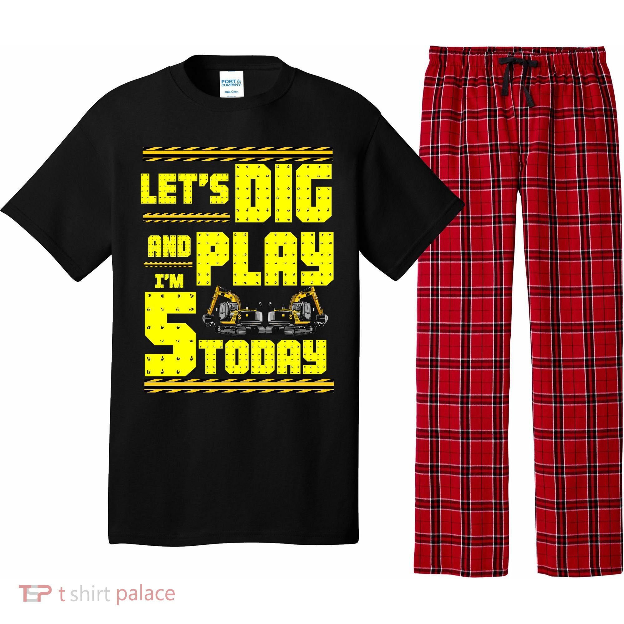 5th Birthday Construction Pajama Set